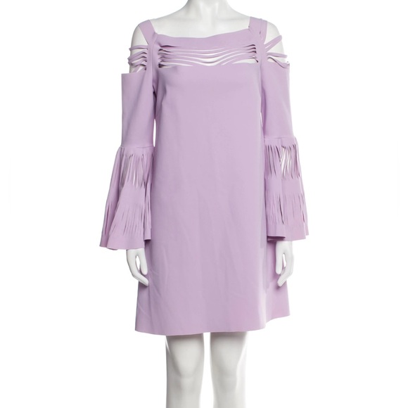 Chiara Boni Dresses & Skirts - La Petite Robe Chiara Boni lazer cut Long Sleeve Dress, in lavender